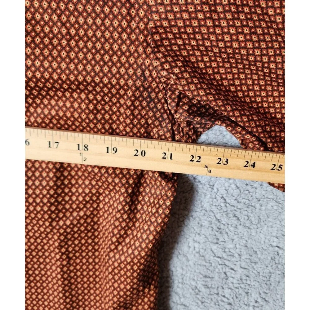 Banana Republic Argyle Diamond‎ Print Button Up Long Sleeve Shirt Size M 15-15.5